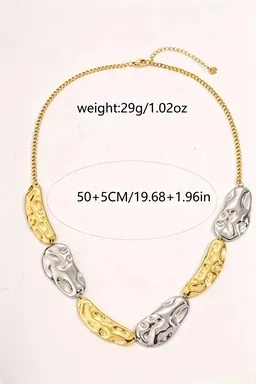 Wholesale Waterproof Non Tarnish Peanut Necklace For Women Featuring 18K Real Gold Plated Electroplated 304 Stainless Steel With Handmade Chain