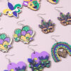 Wholesale Irish Carnival Wooden Earrings St. Patrick’s Clown Hat Earrings Holiday Jewelry