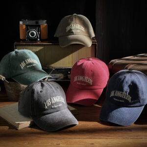 Wholesale Japanese Vintage Washed Old Embroidered Cap Fashionable Curved Eaves Baseball Hat Sunshade Soft Top American Cap