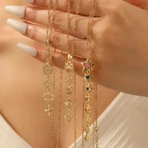 Wholesale Three-dimensional Animal Necklace For Women In 304 Stainless Steel With 18K Real Gold Plated PVD Coated Finish And Cable Chain
