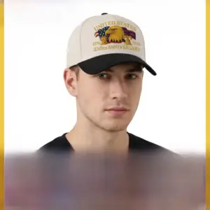 Wholesale American Flag Women's Breathable Baseball Cap In Dyed Black With Printing, Perfect For America's 250th Anniversary