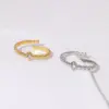 Wholesale PVD Coated Real Gold Plated Geometric 304 Stainless Steel Casual Simple Style Waterproof Non Tarnish Open Rings
