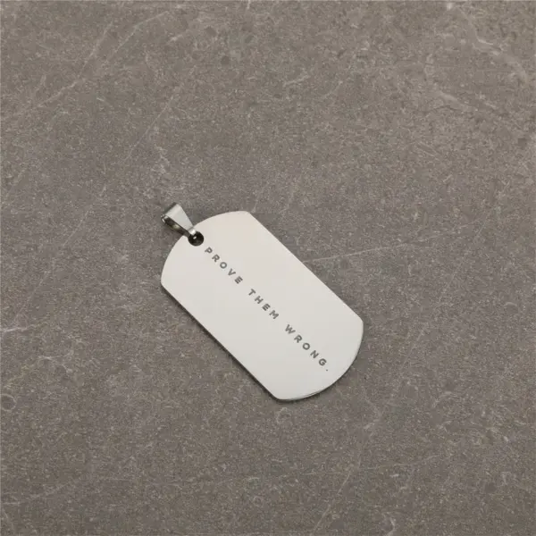 Wholesale Prove They're Wrong Military Badge Pendant Necklace Stainless Steel And Titanium Steel Polished Unisex Simple Style Geometric Pattern