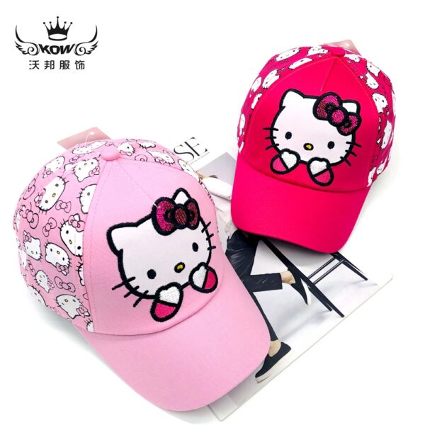 Wholesale Children's Hat Wholesale Spring and Autumn Girls' Visor Baseball Cap Super Cute Kitty Cat Children's Peaked Cap