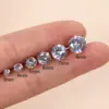 Wholesale 1 Piece Ear Cartilage Rings & Studs Simple Style Classic Style Geometric Round 316L Stainless Steel Waterproof Non Tarnish Surgical Steel Zircon