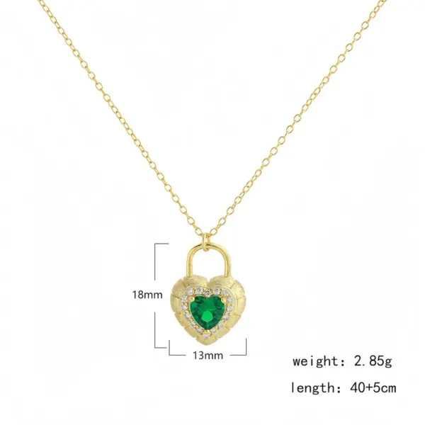 Wholesale Heart Shape Pendant Necklace In 925 Sterling Silver For Women With May Birthstone Emerald, Perfect For Party