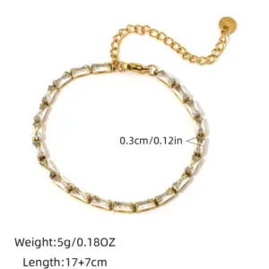 Gold / adjustable / 1 Piece White Bracelet