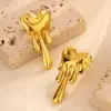 Wholesale 1 Pair Vintage Style Classic Style C Shape Heart Shape Bow Knot Plating 304 Stainless Steel Ear Studs