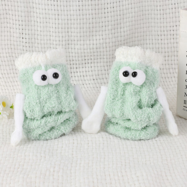 oly-b24c5a2a2bb03e220a95bf774a4f4b79 Wholesale warm coral fleece socks hand-in-hand couple socks eye mid-calf length socks Valentine's Day gift socks