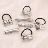 Wholesale Retro Alloy Geometric Concave and Convex Elastic Hair Tie Elegant Hairpin Versatile Hair Rope Retro Headband