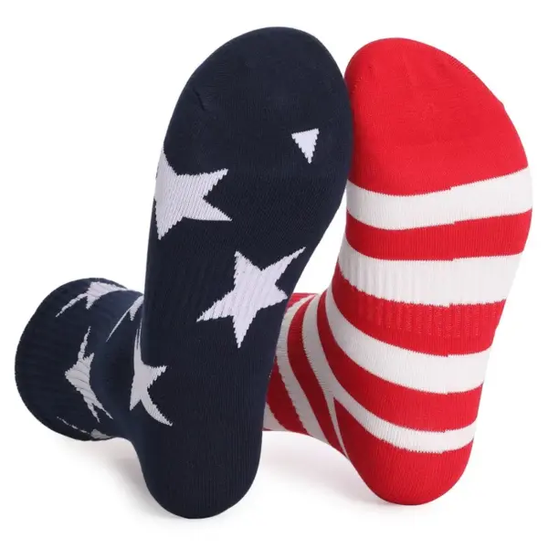 oly-b267d862c8615709ab3c7965f56f8207 Wholesale Unisex Casual American Flag Cotton Socks For Independence Day, Perfect Summer Sports And Casual Wear