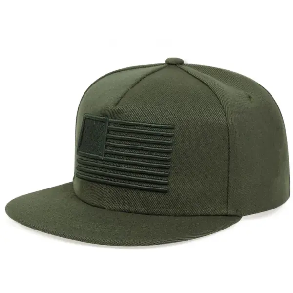oly-b2910001f4de75904f118072be326165 Wholesale American Flag Hip-Hop Hat For Women With Flat Brim, Outdoor Style Featuring Embroidery On Polyester Material