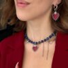 oly-b29aa5bc05998b02f3d7eeabd9808943 Wholesale Love Eyes Beaded Ear Ring Asymmetric Earrings Simple Ins Style All-match Fashion Elegant Gentle Beaded Ear Buckle