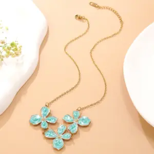 Multicolor-Golden Yellow / One Size / FYD6217-Blue Necklace