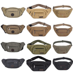 Wholesale Men's Waist Bag Wholesale Site Work Stall Cashier Bag Outdoor Mountain Climbing Mobile Phone Bag Crossbody Chest Bag