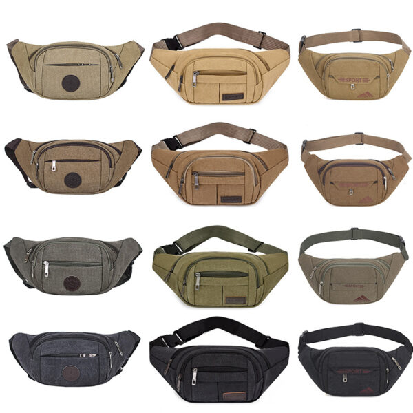 Wholesale Men's Waist Bag Wholesale Site Work Stall Cashier Bag Outdoor Mountain Climbing Mobile Phone Bag Crossbody Chest Bag