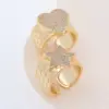 Wholesale Jewelry Elegant Retro Streetwear Star Heart Shape Copper Zircon 18K Gold Plated Open Rings