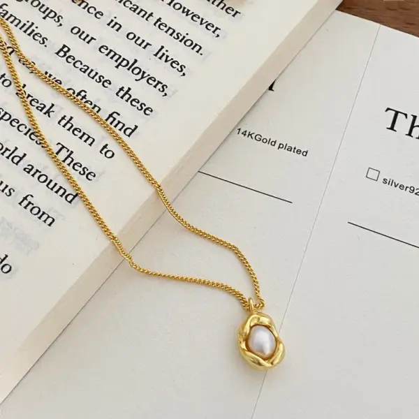 Wholesale Water Droplets 304 Stainless Steel Elegant Pendant Necklace
