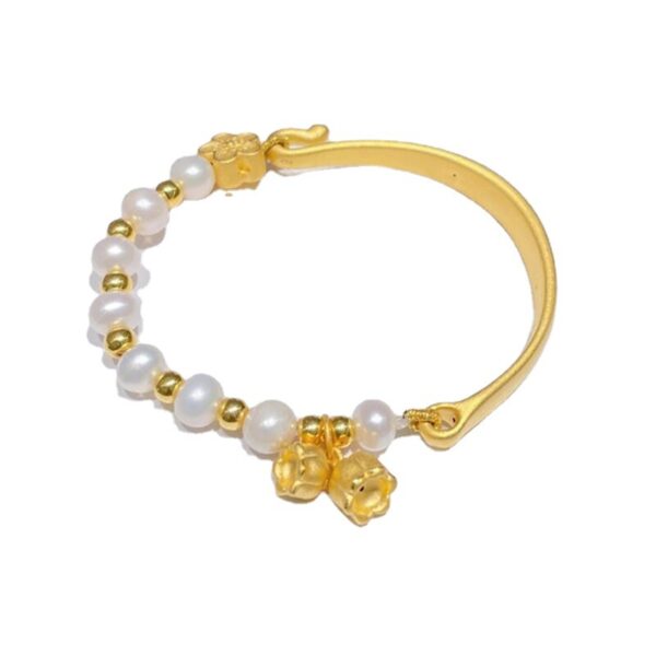 oly-b2cccfca99d2c2db80ca0332a55d35da Wholesale Internet Celebrity TikTok Same Style Pearl Blossom Orchid Peach Blossom Half Bracelet Niche Design Bracelet for Girlfriend