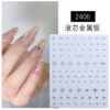 Wholesale Cyber Celebrous 3D Star Manure Sticker Liquid Metal Silver Adhesive Sticker Texturized Star Crocore Punk Nail Sticker