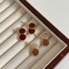Wholesale Niche elegant light luxury high-grade red earrings for women autumn and winter popular earrings earrings show face small
