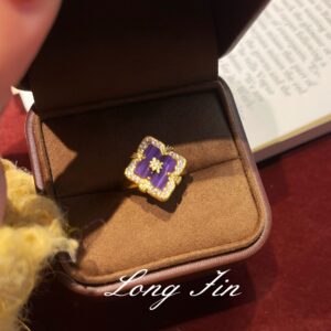 J078 gold amethyst ring
