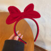 oly-b308b67405fb12a3134d4582fc3eab71 Wholesale Valentine's Day Red Velvet Bow Headband for Men and Women Couple Vintage Flocking Holiday Decoration Photo Card