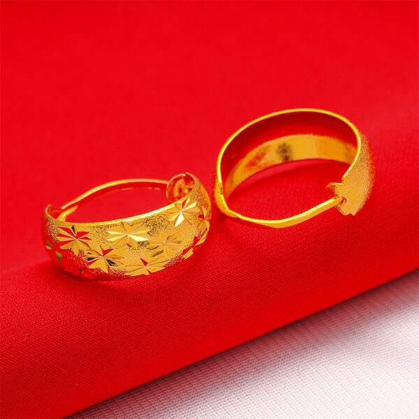 Wholesale Vietnam Gold Gold coin gold jewelry gold gold Lady Baby's Sky star earrings women's imitation gold plated round ear buckle