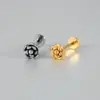 Wholesale 1 Piece 304 Stainless Steel Stone-Free Casual Elegant Hip-Hop Lip Rings Four Leaf Clover Star Heart Shape Gold Steel Color Polishing Plating Ion Plating (IP) 18K Gold Plated Nose Rings & Studs