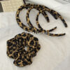 Wholesale Retro Leopard Print Sponge Hair Hoop Fashion All-match Headband Fashionable Out-of-the-way Pressed Hair Caps Hair Ring
