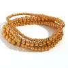 Wholesale Fashion Round Beaded 304 Stainless Steel 18K Gold Plated Bracelets In Bulk