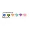 Wholesale Jewelry Elegant Cute Sweet Heart Shape 304 Stainless Steel 14K Gold Plated Enamel Plating Open Rings
