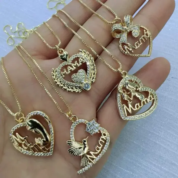Wholesale Electroplated Letter Pendant Necklace For Women In Copper With 18K Real Gold Plated Water Plating And Zircon Inlay, Featuring Box Chain