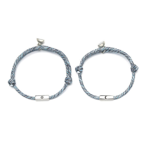 oly-b3a76fc4fc4de8811f333fd2d954d0c7 Wholesale Sun and Moon Couple Bracelet Sucking Valentine's Day Commemorative Gift for Men and Women a Pair of Sun and Moon Woven Hand Rope Best Friend