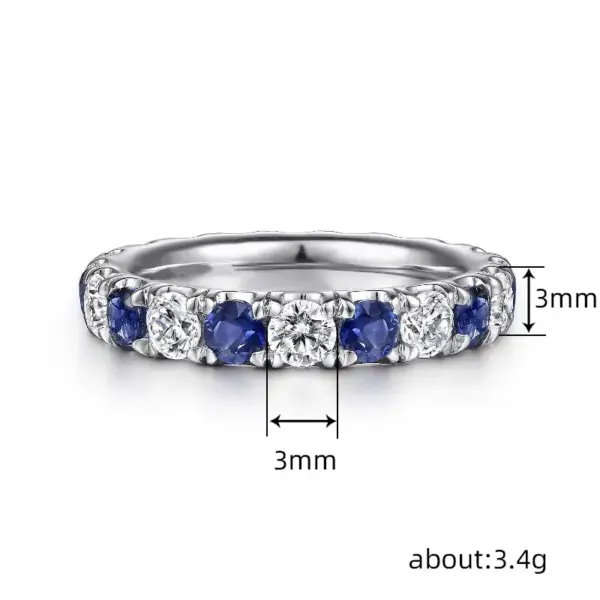 Wholesale Cao Shi New Simple Fashion Ring With Row Of Dazzling Stones Texture Design High-End Geometry Unisex Couple Rings