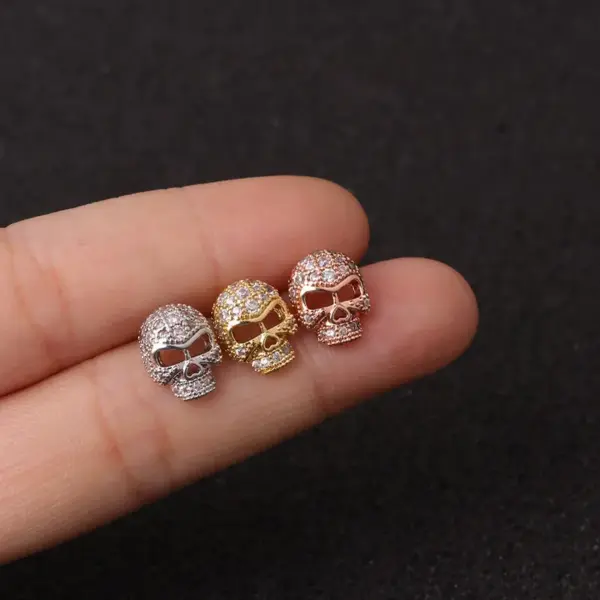 Wholesale 316L Stainless Steel Copper Zircon Ear Cartilage Rings & Studs Animal Waterproof Non Tarnish Surgical Steel Women'S