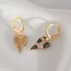 Wholesale 1 Pair Vintage Style Luxurious Commute Heart Shape Copper Drop Earrings