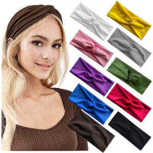 oly-b3beffc8ea77a993145628b63a0e8b35 Wholesale Women's Solid Color Cross Hair Band Elastic Wide-brimmed Hair Band Exercise Running Sweat-absorbent Headband