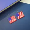 oly-b3cd7819619a1d16592ace9319f1cf5b Wholesale Retro American Flag Heart Flower Earrings Acrylic Geometric Pattern Round Shape Women's Jewelry Fashion Accessories