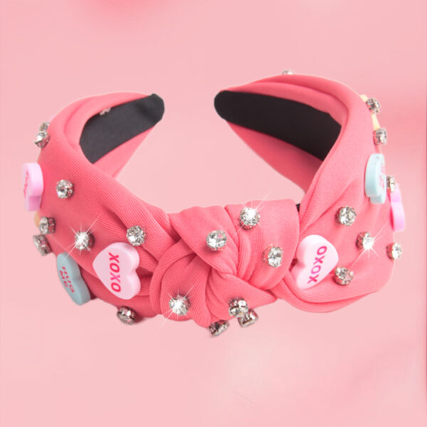 Wholesale Headband for Women, Pearl Knotted Fabric Love Accessories, Valentine's Day Holiday Headband, Hair Accessories