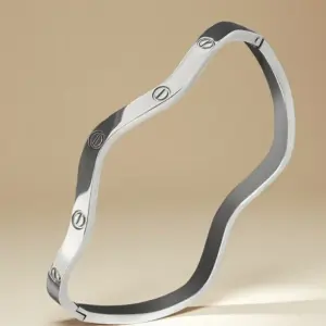 39-C-2 Steel Color Wavy Nail Bracelet