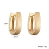Wholesale Brushed Geometric Earrings For Women In Copper With 18K Real Gold Plated Water Plating And 0.03µm Thickness
