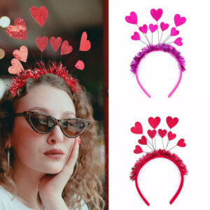 Wholesale Cross-border Amazon Special for New Valentine's Day Hair Hoop Party Party Wedding Festive Red Rose Love Headband