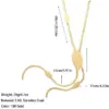 Wholesale Bohemian Style Long Tassel Necklace Stainless Steel Fashion Blade Chain Non-Fading Titanium Jewelry Accessories 18K Gold Plated Y-Shaped