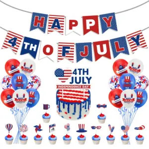 HAPPY Flag Balloon Set