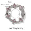 oly-b44262e4e02819d8a34ab9b0124be403 Wholesale Brass inlaid zircon hip-hop rap chain four-leaf clover bracelet zircon colored necklace