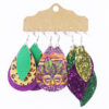 oly-b4454d31dd9b0d835c169c16d1b1322d Wholesale Carnival earrings multi-layer sequins water droplets leopard leather earrings set