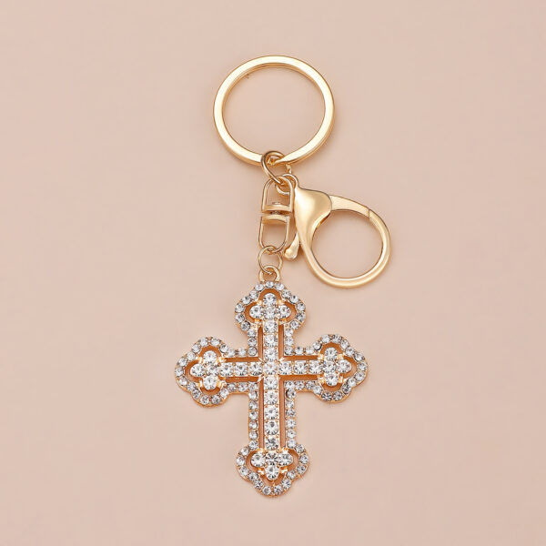 Wholesale Simple Cross Key Chain Pendant Personalized Creative Pendant Fashion Bag Key Chain Decoration