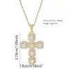 Wholesale Fashionable INS Style Simple Geometric Cross Pendant Necklace Suitable For Women's Daily Wear, Parties, Shopping, Or Dinners