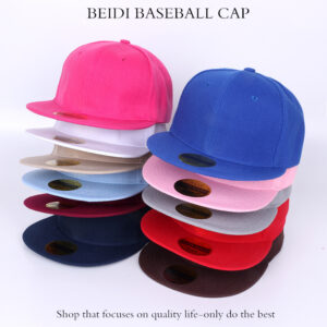 Wholesale Foreign Trade New European and American Solid Color Light Board Hat Cross-Border Skateboard Flat Brim Hat Dead Fly Hip-Hop Blank Baseball Hat